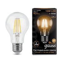 Лампа светодиодная филаментная Black Filament 10Вт A60 2700К E27 | Код. 102802110 | Gauss